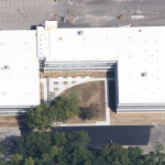 Overhead View of HVAC System on Building Roof